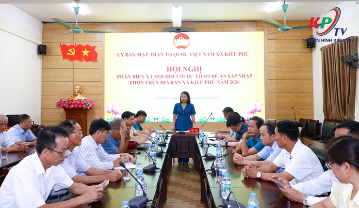UB MTTQ xã Kiều Phú tổ chức hội nghị phản biện xã hội về dự thảo Đề án sắp xếp các thôn trên địa bàn xã- Ảnh 1.