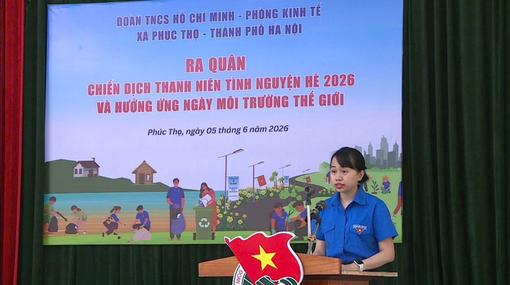 Tuổi trẻ Phúc Thọ xung kích, tình nguyện vì cộng đồng trong Chiến dịch Thanh niên tình nguyện hè năm 2026- Ảnh 1.