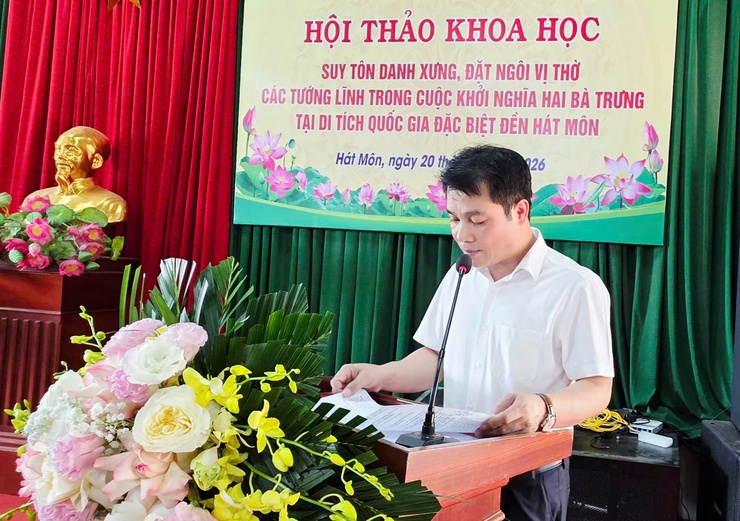 Mở rộng đền Hát Môn: Tôn vinh các tướng lĩnh khởi nghĩa Hai Bà Trưng- Ảnh 2.