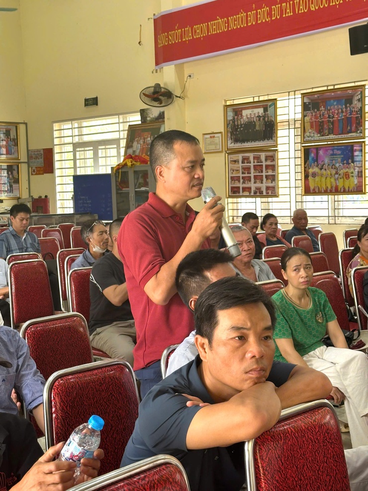 XÃ ĐÔNG ANH VÀ XÃ VĨNH THANH TỔ CHỨC HỘI NGHỊ TRIỂN KHAI CÔNG TÁC GIẢI PHÓNG MẶT BẰNG DỰ ÁN TUYẾN ĐƯỜNG GOM CHÂN ĐÊ TẢ SÔNG HỒNG- Ảnh 6.