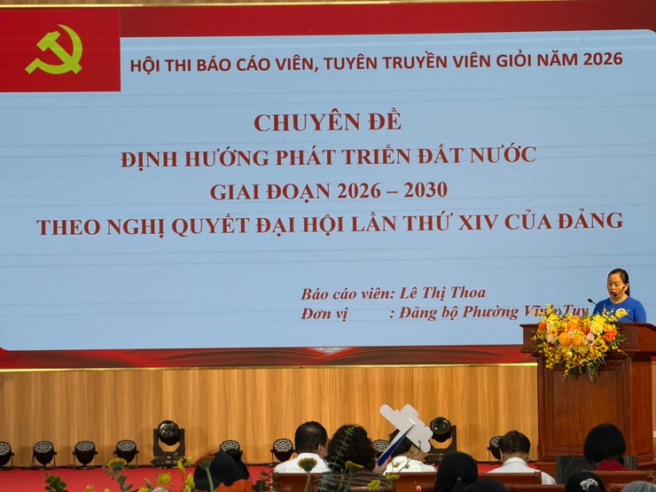 PHƯỜNG VĨNH TUY THAM GIA SƠ KHẢO HỘI THI BÁO CÁO VIÊN, TUYÊN TRUYỀN VIÊN GIỎI THÀNH PHỐ HÀ NỘI NĂM 2026- Ảnh 1.