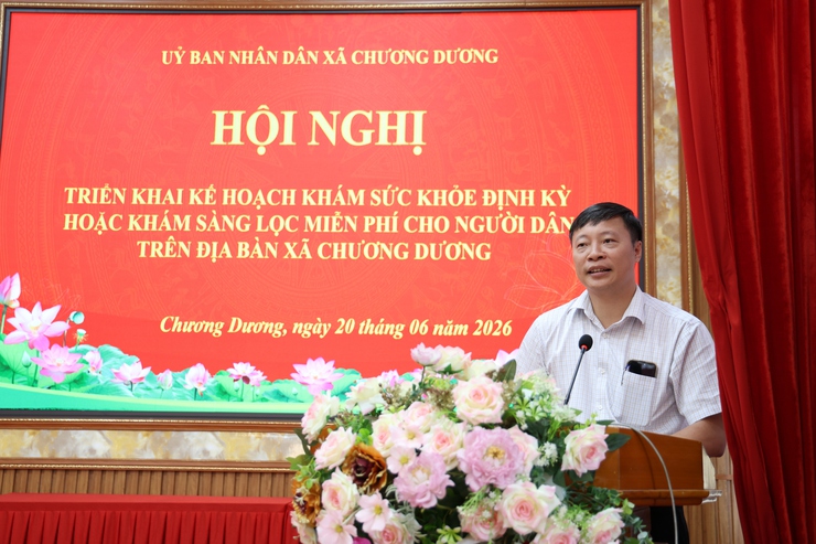 
Hội nghị triển khai kế hoạch khám sức khoẻ định kỳ và khám sàng lọc miễn phí cho người dân trên địa bàn xã Chương Dương năm 2026
- Ảnh 2.