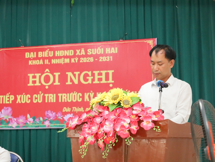 Đại biểu HĐND xã Suối Hai đơn vị bầu cử số 6 tiếp xúc cử tri trước kỳ họp thường lệ giữa năm 2026- Ảnh 2.