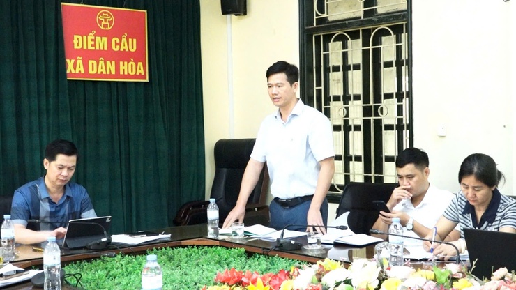 UBND XÃ DÂN HÒA LÀM VIỆC VỚI CÁC NHÀ THẦU XÂY LẮP VỀ TIẾN ĐỘ CÁC DỰ ÁN GIAO THÔNG TRỌNG ĐIỂM- Ảnh 2.
