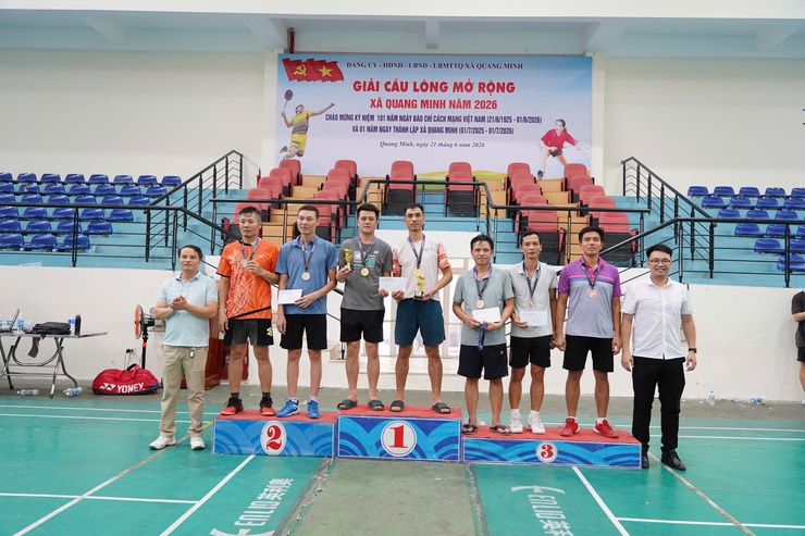 Sôi nổi khai mạc Giải Cầu lông mở rộng xã Quang Minh năm 2026- Ảnh 5.