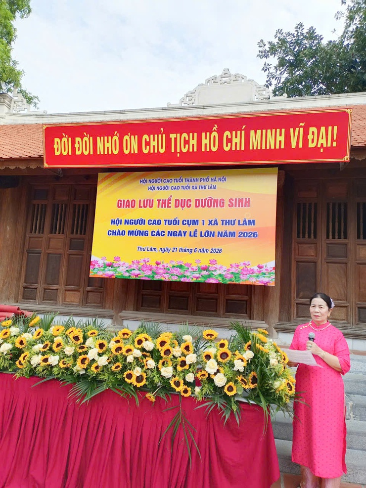 HỘI NGƯỜI CAO TUỔI XÃ THƯ LÂM TỔ CHỨC GIAO LƯU THỂ DỤC DƯỠNG SINH CỤM 1 NĂM 2026
- Ảnh 5.