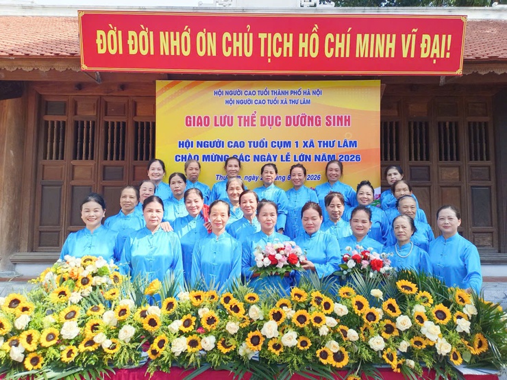 HỘI NGƯỜI CAO TUỔI XÃ THƯ LÂM TỔ CHỨC GIAO LƯU THỂ DỤC DƯỠNG SINH CỤM 1 NĂM 2026
- Ảnh 16.