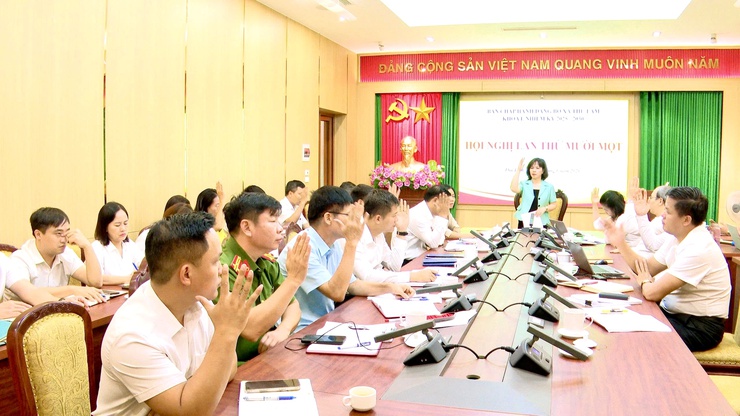 HỘI NGHỊ LẦN THỨ 11 BAN CHẤP HÀNH ĐẢNG BỘ XÃ THƯ LÂM KHÓA I, NHIỆM KỲ 2025 - 2030- Ảnh 11.