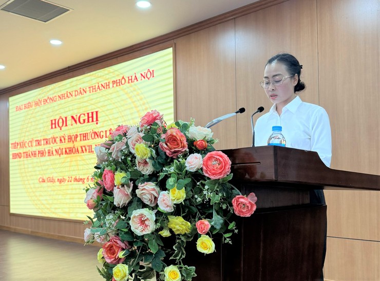 ĐẠI BIỂU HĐND THÀNH PHỐ HÀ NỘI - ĐƠN VỊ BẦU CỬ SỐ 5 TIẾP XÚC CỬ TRI TRƯỚC KỲ HỌP- Ảnh 2.