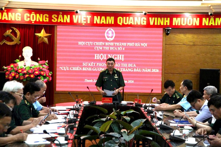 Cụm thi đua số 4 Hội CCB Thành phố Hà Nội sơ kết phong trào thi đua “Cựu chiến binh gương mẫu” 6 tháng đầu năm 2026- Ảnh 1.
