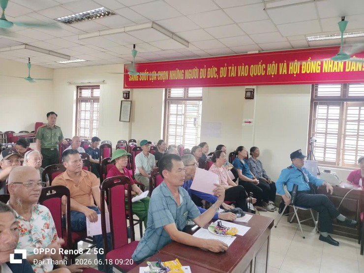 Công an xã Đại Thanh đảm bảo an ninh công tác chi trả GPMB Dự án Khu đô thị thể thao Quốc tế Hà Nội- Ảnh 1.