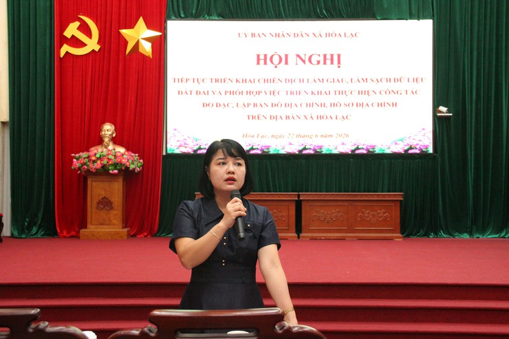 Hòa Lạc đẩy mạnh chiến dịch làm giàu, làm sạch dữ liệu đất đai và lập hồ sơ địa chính- Ảnh 2.
