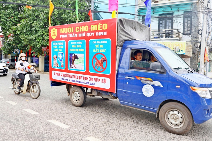Xã Đoài Phương ra quân tuyên truyền, kiểm tra, tuần tra bắt chó thả rông- Ảnh 1.