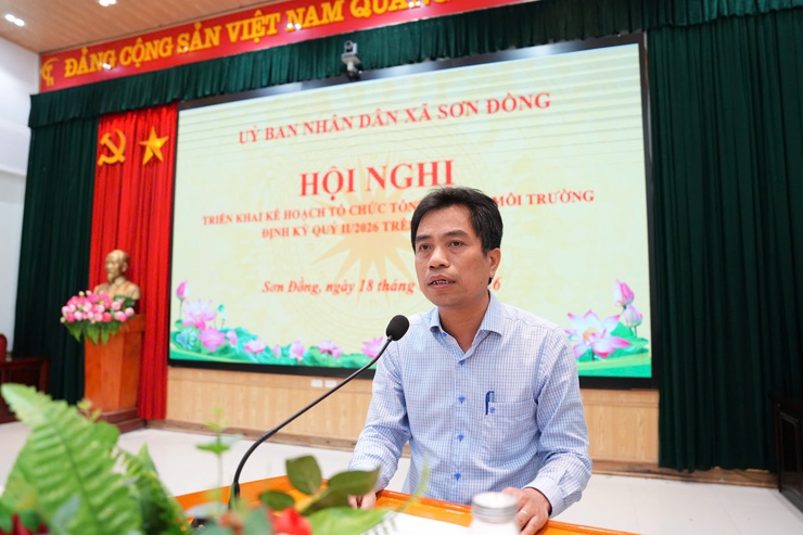 Sơn Đồng ra quân tổng vệ sinh môi trường Quý II năm 2026- Ảnh 2.