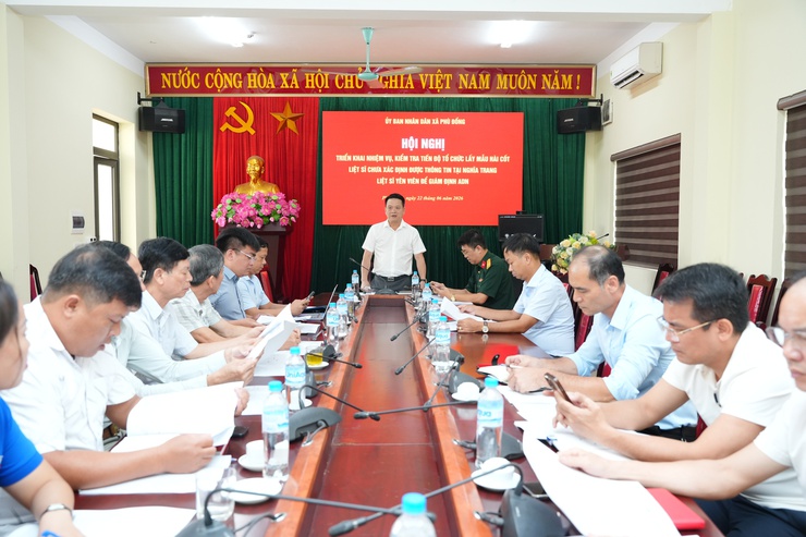 Xã Phù Đổng: Tổ chức lấy mẫu hài cốt liệt sĩ chưa xác định được thông tin- Ảnh 1.