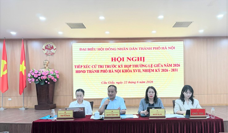 ĐẠI BIỂU HĐND THÀNH PHỐ HÀ NỘI - ĐƠN VỊ BẦU CỬ SỐ 5 TIẾP XÚC CỬ TRI TRƯỚC KỲ HỌP- Ảnh 1.