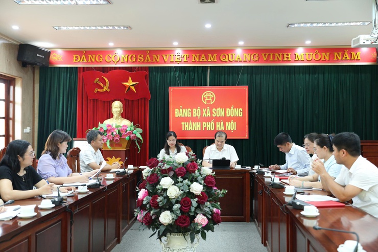 Ban Kinh tế - Ngân sách HĐND xã giám sát công tác giao đất dịch vụ trên địa bàn xã Sơn Đồng- Ảnh 2.