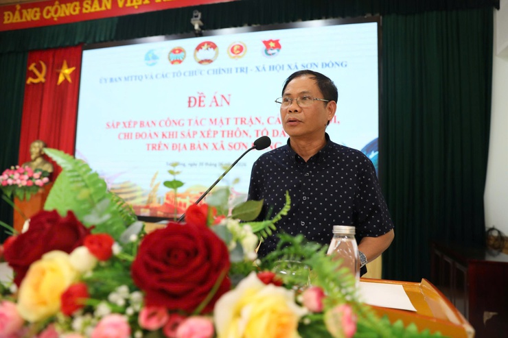 Sơn Đồng triển khai Đề án sắp xếp, kiện toàn Ban Công tác Mặt trận, các chi hội, chi đoàn sau sắp nhập thôn, tổ dân phố trên địa bàn- Ảnh 4.