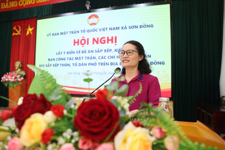 Sơn Đồng triển khai Đề án sắp xếp, kiện toàn Ban Công tác Mặt trận, các chi hội, chi đoàn sau sắp nhập thôn, tổ dân phố trên địa bàn- Ảnh 5.