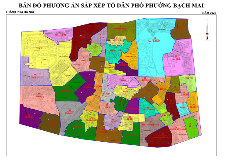 Phường Bạch Mai: Tuyên truyền Bản đồ phương án sáp nhập tổ dân phố năm 2026- Ảnh 1.