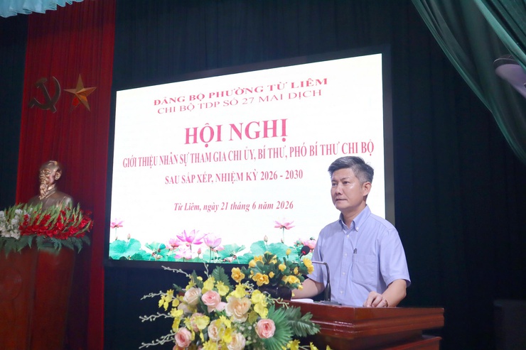 Đảng uỷ  phường Từ Liêm tổ chức hội nghị cho ý kiến về  phương án nhân sự cấp ủy chi bộ sau sắp xếp tổ dân phố- Ảnh 4.