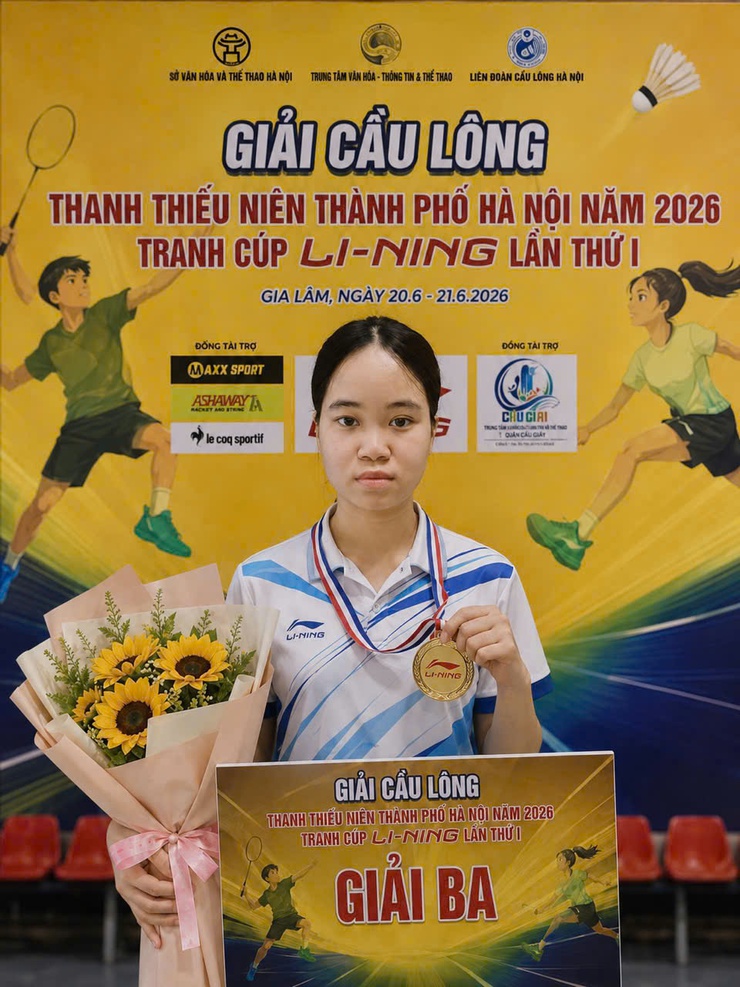 Đoàn vận động viên xã Phú Nghĩa giành giải Ba tại Giải Cầu lông Thanh thiếu niên thành phố Hà Nội năm 2026- Ảnh 3.
