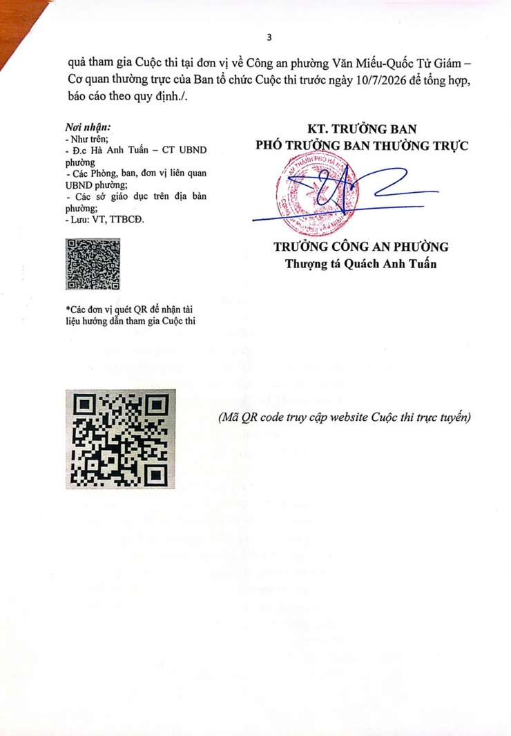PHƯỜNG VĂN MIẾU - QUỐC TỬ GIÁM PHÁT ĐỘNG THAM GIA CUỘC THI TRỰC TUYẾN “TÌM HIỂU LUẬT PHÒNG, CHỐNG MA TÚY VÀ CÁC VĂN BẢN HƯỚNG DẪN THI HÀNH” NĂM 2026- Ảnh 3.