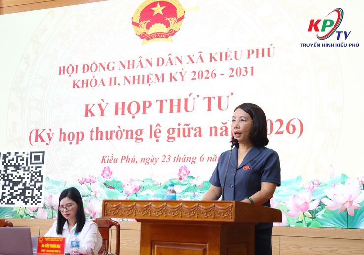 HĐND xã Kiều Phú khai mạc kỳ họp thứ tư (kỳ họp thường lệ giữa năm 2026) và Phiên Chất vấn của Thường trực HĐND xã khóa II, nhiệm kỳ 2026 - 2031.- Ảnh 8.