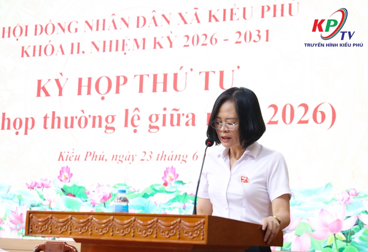 HĐND xã Kiều Phú khai mạc kỳ họp thứ tư (kỳ họp thường lệ giữa năm 2026) và Phiên Chất vấn của Thường trực HĐND xã khóa II, nhiệm kỳ 2026 - 2031.- Ảnh 7.