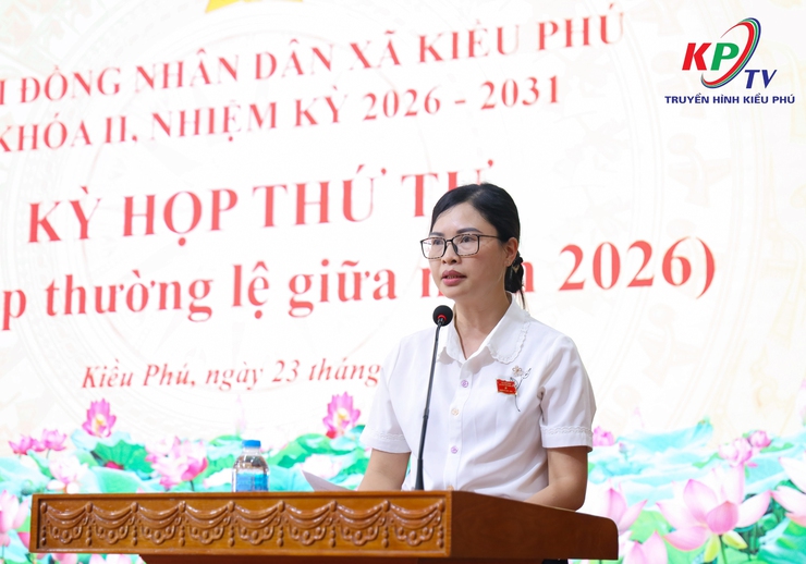 HĐND xã Kiều Phú khóa II, nhiệm kỳ 2026-2031 hoàn thành các nội dung tại kỳ họp thường lệ giữa năm 2026- Ảnh 3.