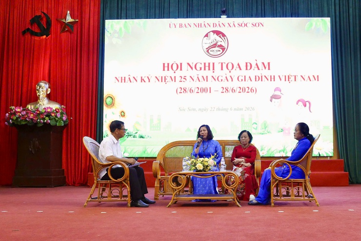 XÃ SÓC SƠN TỔ CHỨC HỘI NGHỊ TỌA ĐÀM CHUYÊN ĐỀ NHÂN DỊP KỶ NIỆM 25 NĂM NGÀY GIA ĐÌNH VIỆT NAM- Ảnh 4.