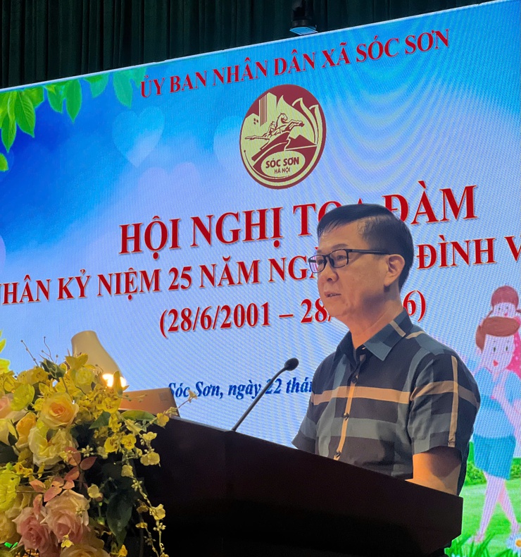XÃ SÓC SƠN TỔ CHỨC HỘI NGHỊ TỌA ĐÀM CHUYÊN ĐỀ NHÂN DỊP KỶ NIỆM 25 NĂM NGÀY GIA ĐÌNH VIỆT NAM- Ảnh 3.