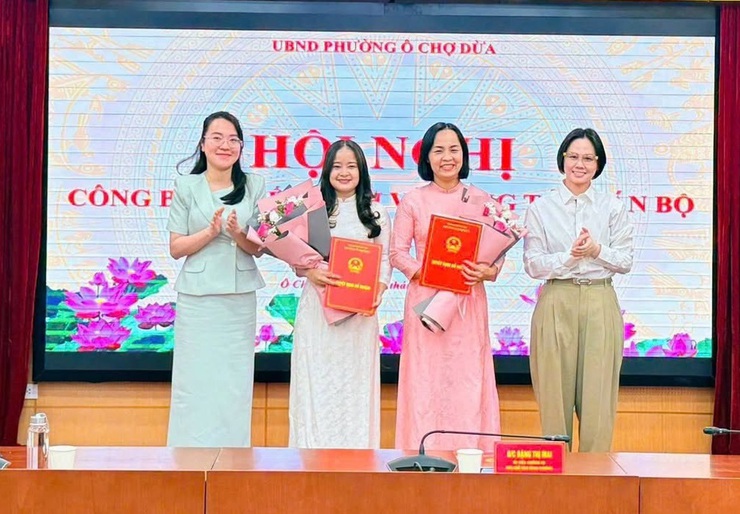 Phường Ô Chợ Dừa : Hội nghị công bố Quyết định về công tác cán bộ- Ảnh 1.