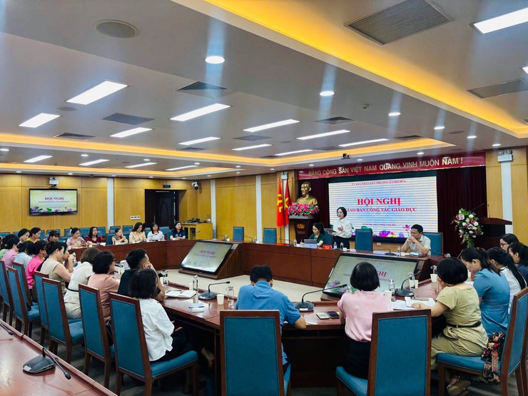 Phường Ô Chợ Dừa tổ chức Hội nghị giao ban công tác khối giáo dục- Ảnh 1.