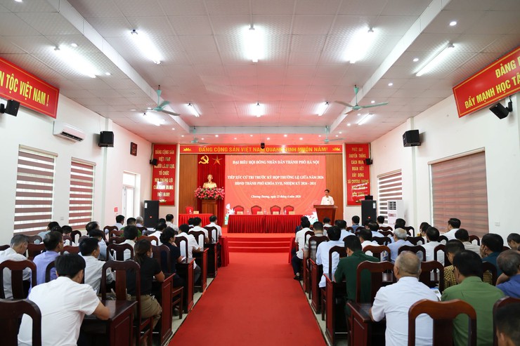 Cử tri xã Chương Dương kiến nghị nhiều nội dung quan trọng đối với Tổ Đại biểu số 18 HĐND thành phố - Ảnh 1.
