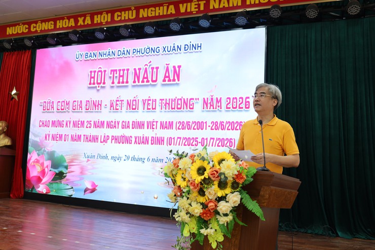 Phường Xuân Đỉnh tổ chức Hội thi nấu ăn “Bữa cơm gia đình – kết nối yêu thương” chào mừng Ngày Gia đình Việt Nam và Kỷ niệm 01 năm thành lập Phường- Ảnh 1.