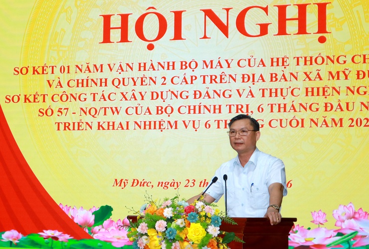 Xã Mỹ Đức sơ kết 1 năm vận hành chính quyền địa phương hai cấp- Ảnh 7.