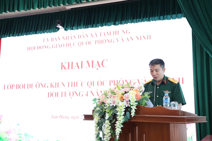 Xã Tam Hưng khai mạc lớp bồi dưỡng kiến thức quốc phòng và an ninh đối tượng 4 năm 2026- Ảnh 6.