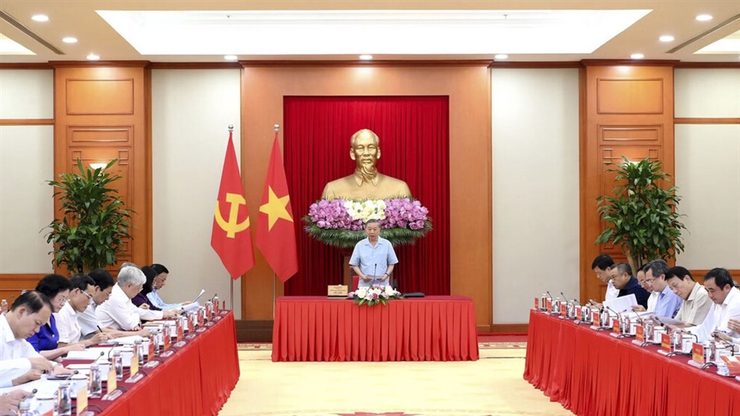 Kết luận của Tổng Bí thư, Chủ tịch nước về sơ kết 1 năm vận hành mô hình tổ chức tổng thể của hệ thống chính trị, mô hình chính quyền 3 cấp- Ảnh 1.