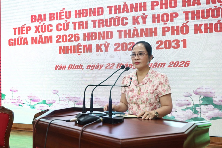 ĐẠI BIỂU HĐND THÀNH PHỐ HÀ NỘI - ĐƠN VỊ BẦU CỬ SỐ 21 TIẾP XÚC CỬ TRI TRƯỚC KỲ HỌP THƯỜNG LỆ GIỮA NĂM 2026- Ảnh 2.