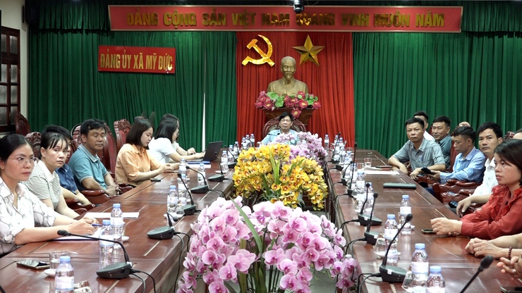 Ban Thường trực Uỷ ban MTTQ Việt Nam xã Mỹ Đức dự Hội nghị trực tuyến nghiên cứu, học tập, quán triệt, triển khai thực hiện Nghị quyết Đại hội đại biểu toàn quốc MTTQ Việt Nam lần thứ XI, nhiệm kỳ 2026 – 2031- Ảnh 1.