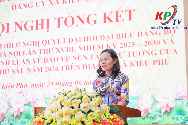 Đảng ủy xã Kiều Phú tổ chức hội nghị tổng kết các cuộc thi về Nghị quyết Đại hội Đảng bộ thành phố Hà Nội và bảo vệ nền tảng tư tưởng của Đảng- Ảnh 4.