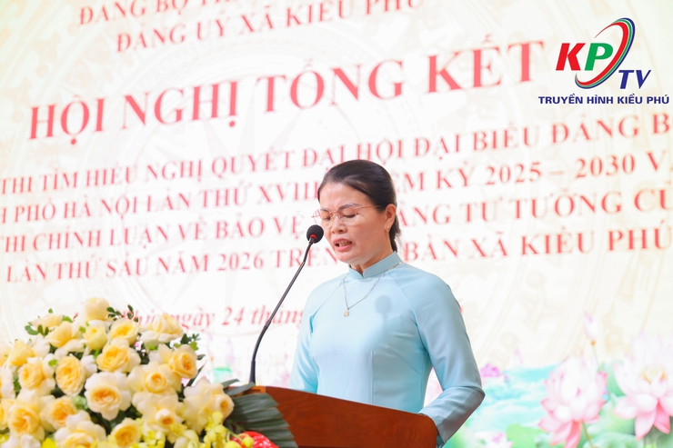 Đảng ủy xã Kiều Phú tổ chức hội nghị tổng kết các cuộc thi về Nghị quyết Đại hội Đảng bộ thành phố Hà Nội và bảo vệ nền tảng tư tưởng của Đảng- Ảnh 5.