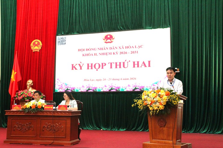 HĐND xã Hòa Lạc khai mạc Kỳ họp thứ Hai, quyết nghị nhiều nội dung quan trọng cho giai đoạn phát triển mới- Ảnh 9.