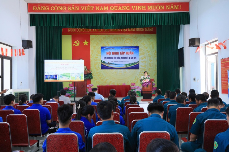 THƯ LÂM TỔ CHỨC TẬP HUẤN NÂNG CAO KIẾN THỨC, KỸ NĂNG PHÒNG, CHỐNG THIÊN TAI CHO LỰC LƯỢNG XUNG KÍCH CƠ SỞ NĂM 2026- Ảnh 1.