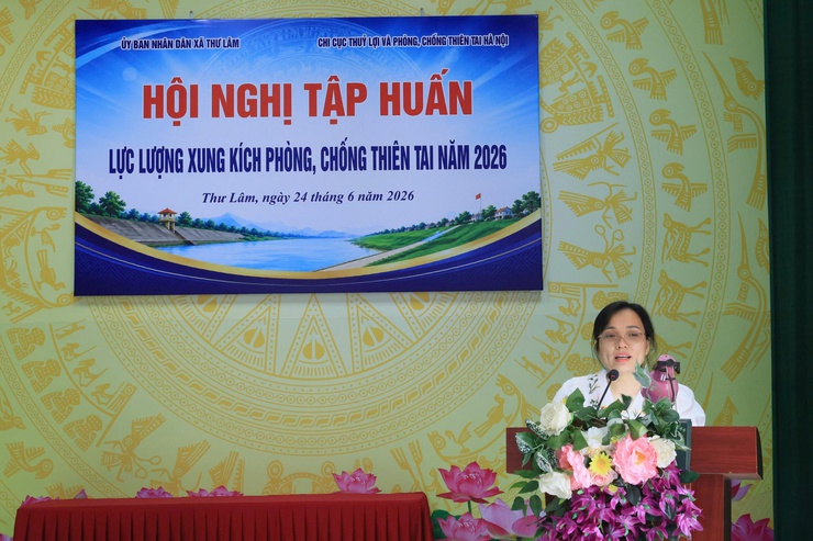 THƯ LÂM TỔ CHỨC TẬP HUẤN NÂNG CAO KIẾN THỨC, KỸ NĂNG PHÒNG, CHỐNG THIÊN TAI CHO LỰC LƯỢNG XUNG KÍCH CƠ SỞ NĂM 2026- Ảnh 9.