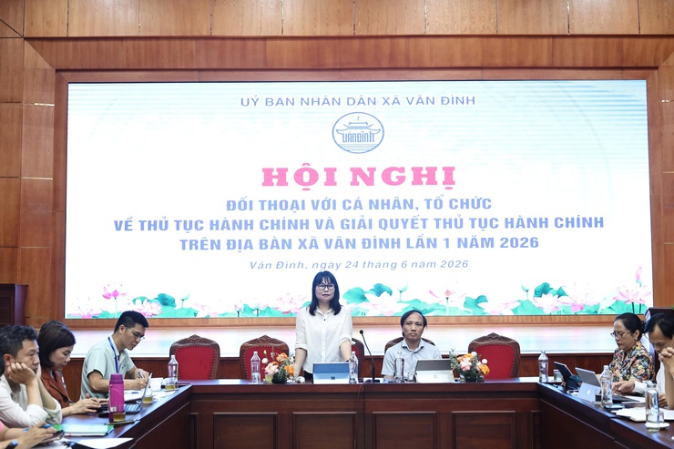 Hội nghị đối thoại với cá nhân, tổ chức về thủ tục hành chính và giải quyết thủ tục hành chính trên địa bàn xã Vân Đình lần 1 năm 2026- Ảnh 1.