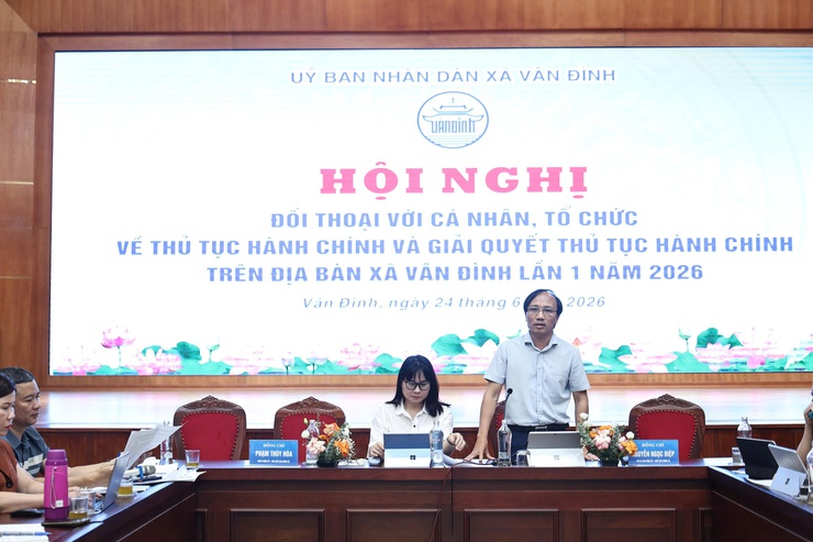 Hội nghị đối thoại với cá nhân, tổ chức về thủ tục hành chính và giải quyết thủ tục hành chính trên địa bàn xã Vân Đình lần 1 năm 2026- Ảnh 5.