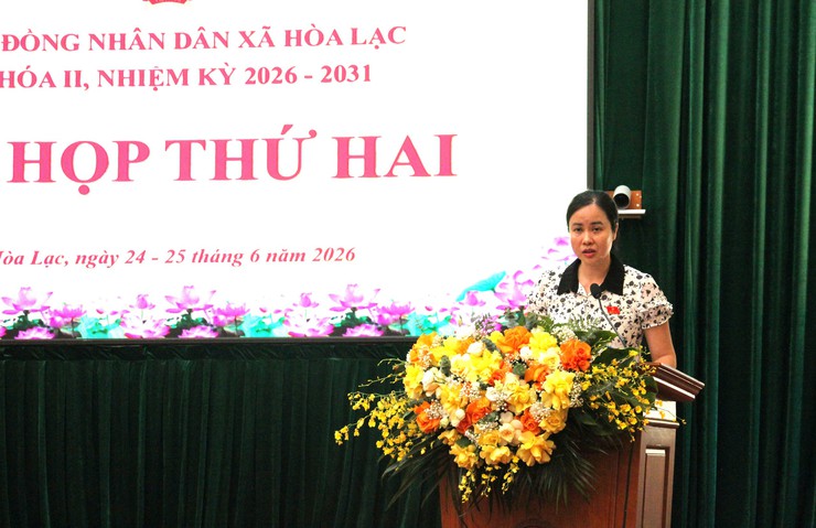 HĐND xã Hòa Lạc khai mạc Kỳ họp thứ Hai, quyết nghị nhiều nội dung quan trọng cho giai đoạn phát triển mới- Ảnh 8.