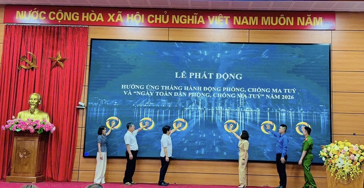 Phường Long Biên phát động hưởng ứng tháng hành động phòng, chống ma túy năm 2026 – chung tay xây dựng địa bàn an toàn, không ma túy- Ảnh 1.